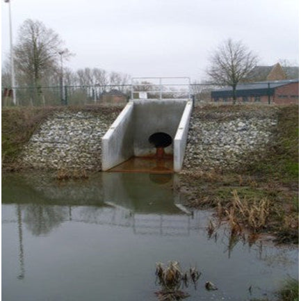 Uitstroombak Type 3. Maximale aansluiting 1000mm