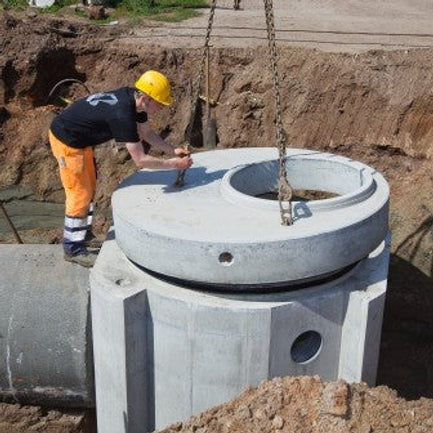 Ronde betonnen inspectieputten