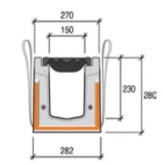 Betonnen kabelgoot HRI XP 15cm breed
