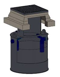 HDPE vetafscheider 2l/s. Slibvang 200l. Rond