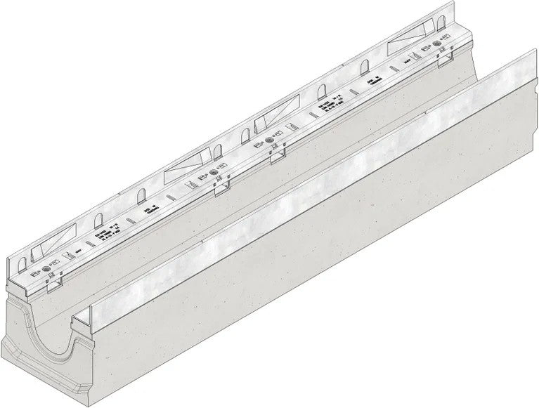 Afvoergoot Faserfix Super 100 type 01. L=1m, h=190mm