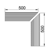 Afvoergoot-Lijngoot-Draingoot-Hydroline Pro-Hoekstuk-Zeldragend-Type I-Tekening-DWTN