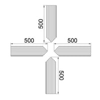 Afvoergoot-Lijngoot-Draingoot-Hydroline pro-Kruisstuk-Zeldragend-Type I-Tekening-DWTN