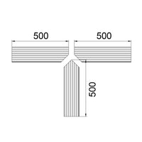 Afvoergoot-Lijngoot-Draingoot-Hydroline pro-T-stuk-Zeldragend-Type I-Tekening-DWTN