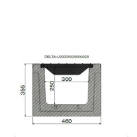 Afwateringsgoot-Tekening-Delta-U-3025-Gietijzer-Rooster-D400-Diederen