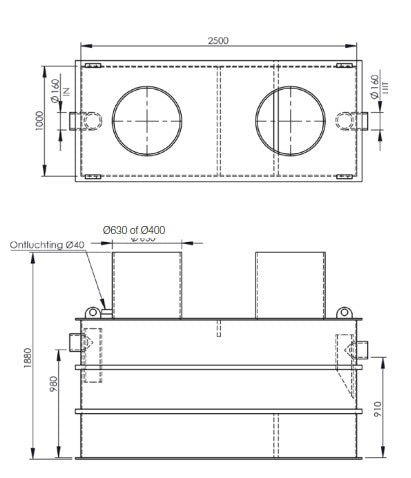 HDPE-Vetafscheider-7l-s-Slibvanger 700l-Rechthoekig-Tekening-DWTN