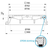 Putafdekking-Arti 9-Dagmaat 700mm-F900KN-Tekening-DWTN