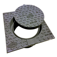 Gietijzeren putafdekking BOR 300. Tbv PVC buis 315mm. D400KN