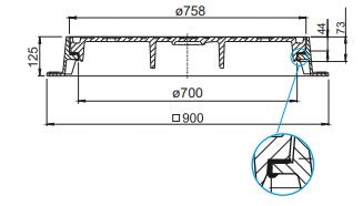 Putafdekking-VIA8.125L-Dagmaat 700mm-D400KN-Tekening-DWTN