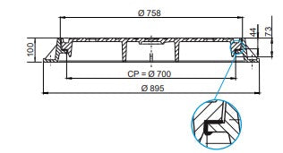 Putafdekking-Via 4L-Dagmaat 700mm-D400KN-Tekening-DWTN