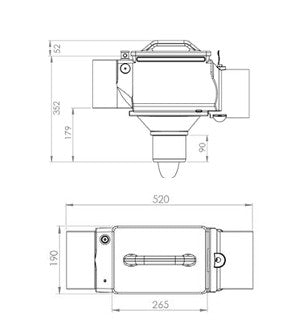 Regenwaterfilter-160mm-Tekening-DWTN