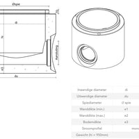 Ronde-Betonnen-Inspectieput 1000mm-CAP1-Tekening-DWTN