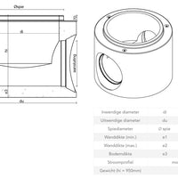 Ronde-Betonnen-Inspectieput 1000mm-CAP9-Tekening-DWTN