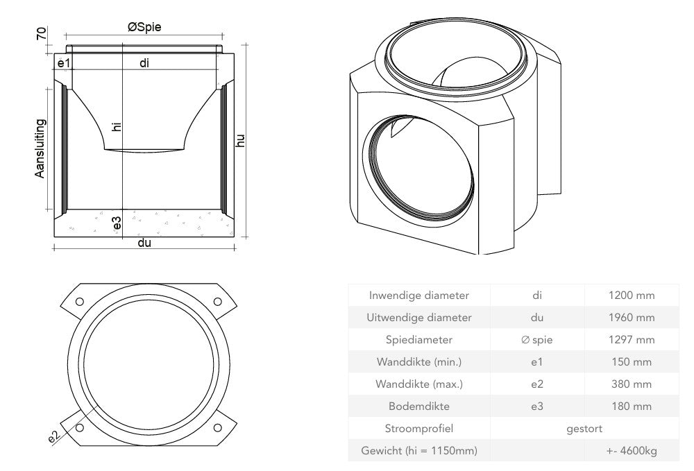 Ronde-Betonnen-Inspectieput 1200mm-GM9-Tekening-DWTN