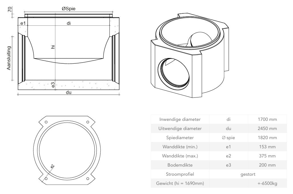 Ronde-Betonnen-Inspectieput 1700mm-GVM3a-Tekening-DWTN