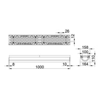 Roostergoot-Maxi-100-Langstaafrooster-D400KN-L=1m-H=110mm-Tekening-DWTN