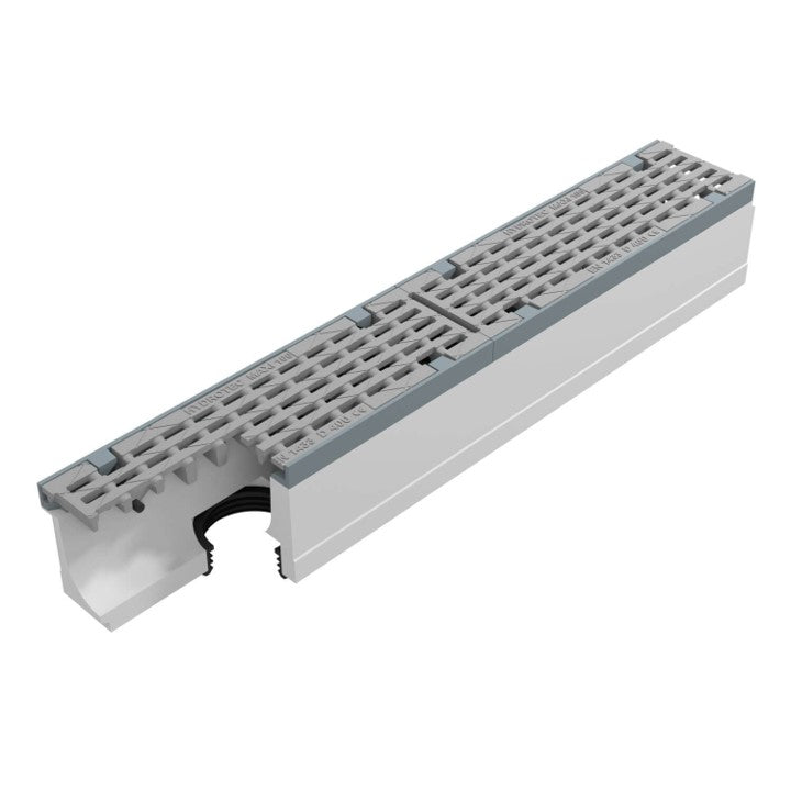 Roostergoot-Maxi-100-Langstaafrooster-D400KN-L=1m-H=160mm-Onderafvoer-DWTN