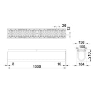 Roostergoot-Maxi-100-Langstaafrooster-D400KN-L=1m-H=210mm-Tekening-DWTN