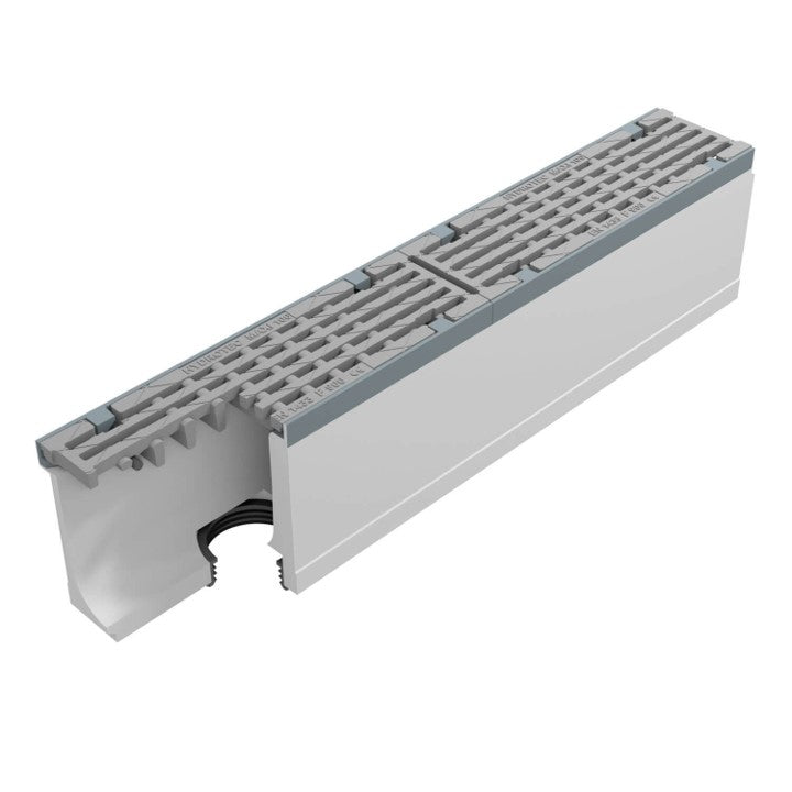 Roostergoot-Maxi-100-Langstaafrooster-F900KN-L=1m-H=235mm-Onderafvoer-DWTN