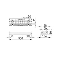 Roostergoot-Maxi-100-Maasrooster-E600KN-L=0,5m-H=80mm-Tekening-DWTN
