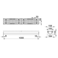 Roostergoot-Maxi-100-Maasrooster-E600KN-L=1m-H=110mm-Tekening-DWTN