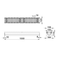 Roostergoot-Maxi-100-Sleufrooster-C250KN-L=1m-H=110mm-Tekening-DWTN