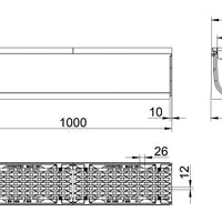 Roostergoot-Maxi-150-Langstaafrooster-F900KN-L=1m-H=260mm-Tekening-DWTN