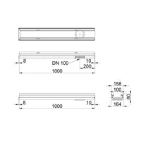 Roostergoot-Top-100-C250KN-L=1m-H=80mm-Onderafvoer-Tekening-DWTN