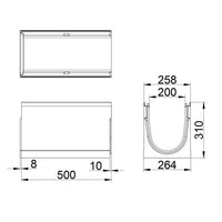 Roostergoot-Top-200-C250KN-L=0,5m-Tekening-DWTN