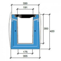 Roostergoot HRI 250-350. L=2,25m. D400KN. Banane rooster
