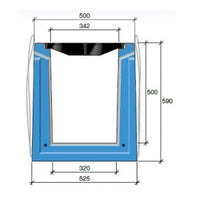 Roostergoot HRI 400-500. L=2,25m. F900KN. Banane rooster