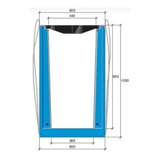 Roostergoot HRI 500-950. L=3m. D400KN. Banane rooster