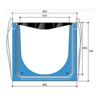 Roostergoot HRI 700-650. L=3m. D400KN. Banane rooster