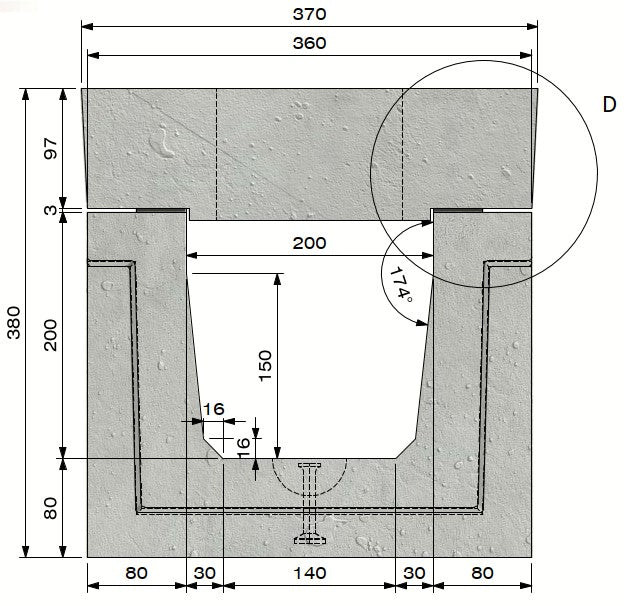Zelfdragende-Betongoot-2020-Klasse-D-400KN-Opliggend-Tekening-DWTN