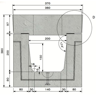 Zelfdragende-Betongoot-2020-Klasse-D-400KN-Opliggend-Tekening-DWTN