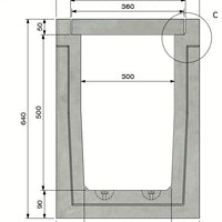 Zelfdragende-Betongoot-3050-Klasse-A-15KN-Inliggend-Tekening-DWTN