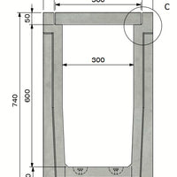 Zelfdragende-Betongoot-3060-Klasse-A-15KN-Inliggend-Tekening-DWTN