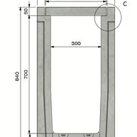 Zelfdragende-Betongoot-3070-Klasse-A-15KN-Inliggend-Tekening-DWTN