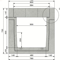 Zelfdragende-Betongoot-5050-Klasse-D-400KN-Inliggend-Tekening-DWTN