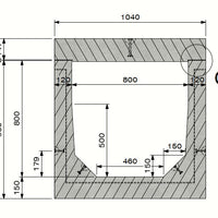 Betonnen kabelgoot Delta T 8080. D400KN. L=3m. Opliggend deksel