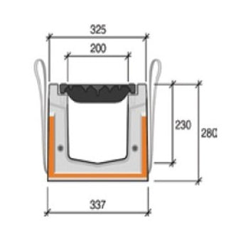 Zelfdragende-HRI-XP-200-200-Kabelgoot-Leidinggoot-Tekening-DWTN