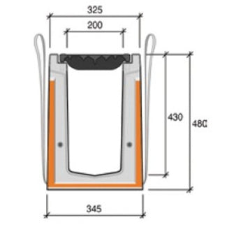 Zelfdragende-HRI-XP-200-400-Kabelgoot-Leidinggoot-Tekening-DWTN