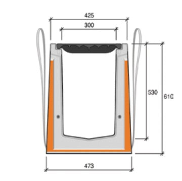 Zelfdragende-HRI-XP-300-500-Roostergoot-Afvoergoot-Lijngoot-Betongoot-Tekening-DWTN