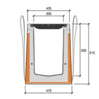 Zelfdragende-HRI-XP-300-500-Roostergoot-Afvoergoot-Lijngoot-Betongoot-Tekening-DWTN
