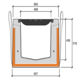 Zelfdragende-HRI-XP-400-400-Roostergoot-Afvoergoot-Lijngoot-Betongoot-Tekening-DWTN