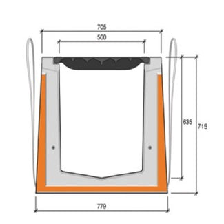 Zelfdragende-HRI-XP-500-600-Kabelgoot-Leidinggoot-Tekening-DWTN