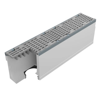 Maxi 150 Grate Channel. L=1m. Long-bar grate. H=310mm, bottom outlet 160mm. F900KN