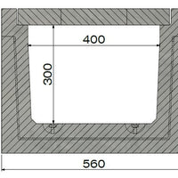 Grate gutter 4030. D400. Surface-mounted grille. L=1m. For concrete grid