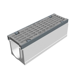 Grate gutter 100mm wide. Maxi 100. L=0.5m. Long bar grate. F900KN