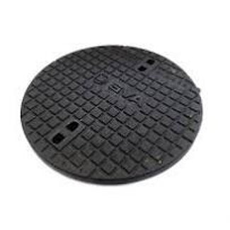 Basic cast iron manhole cover. 520mm opening. D400KN. Clamped, odor-proof.
